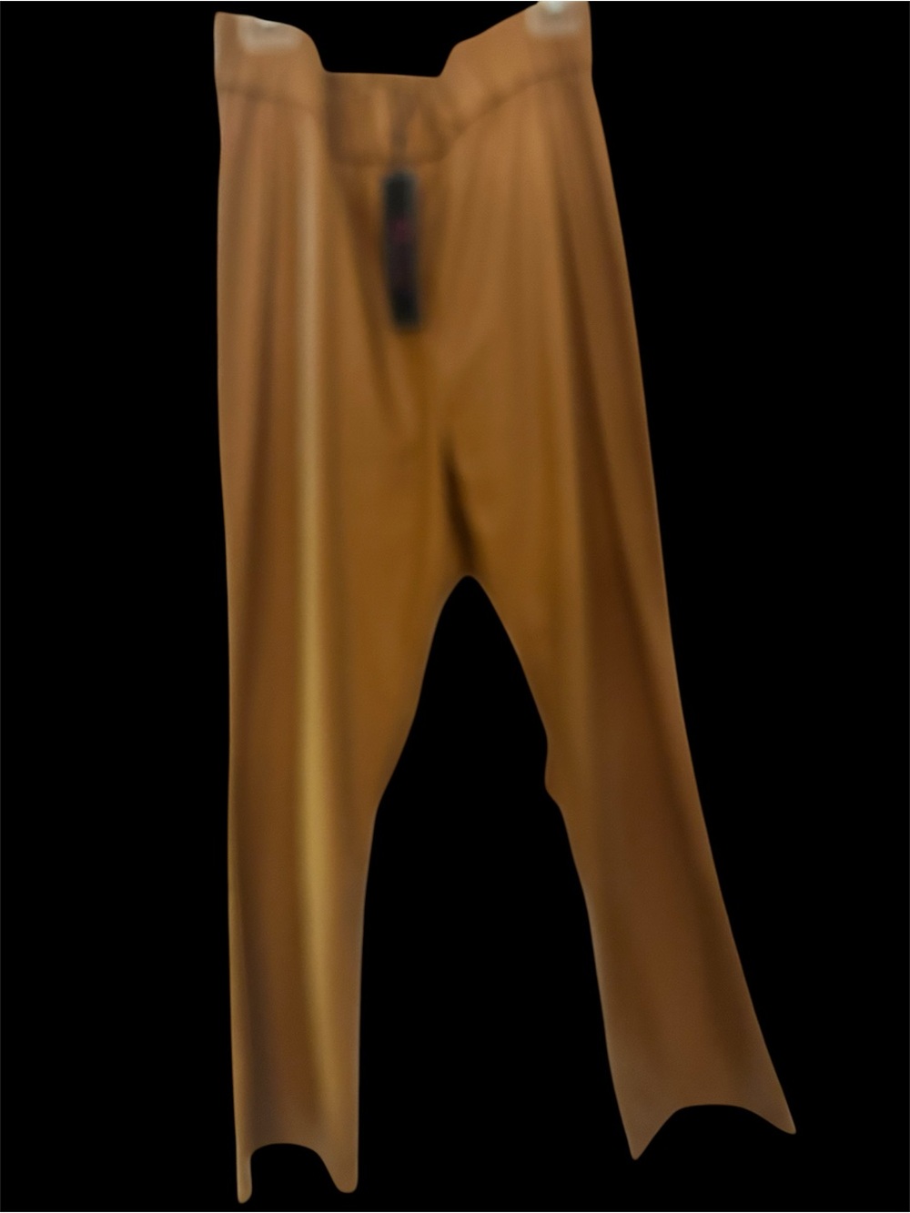 Wonder Christian Siriano Camel Vegan Leather Wide Leg Pants L